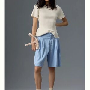 NWt Avery Bermuda shorts linen blend size 4